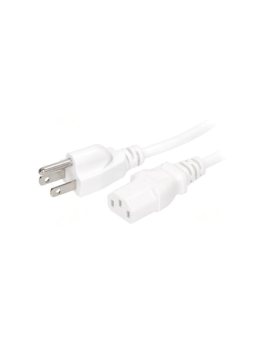 SN22-3/18/2WH Kabel: 3x18AWG, IEC C13 żeński,NEMA 5-15 (B) wtyk, 2m