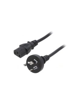 SN27-3/07/1BK Kabel: 3x0, 75mm2, AS/NZS 3112 (I) wtyk, IEC C13 żeński, 1m