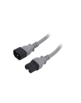 SN28-3/14/3.0GY Kabel: 3x14AWG, IEC C14 męski,IEC C15 żeński, 3m, 15A