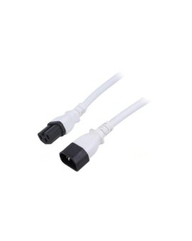 SN28-3/14/3.0WH Kabel: 3x14AWG, IEC C14 męski,IEC C15 żeński, 3m, 15A