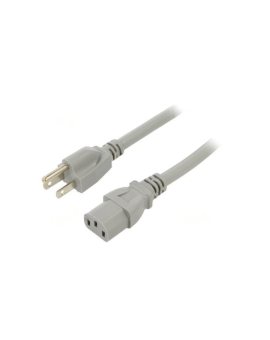 SN45-3/14/1.8GY Kabel: 3x14AWG, IEC C13 żeński,NEMA 5-15 (B) wtyk, 1,8m