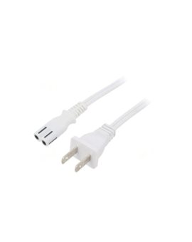 SN36-2/18/3WH Kabel: 2x18AWG, IEC C7 żeński,NEMA 1-15 (A) wtyk, 3m