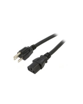 SN45-3/14/5BK Kabel: 3x14AWG, IEC C13 żeński,NEMA 5-15 (B) wtyk, 5m, 15A