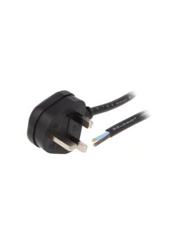 S23-3/10/1.8BK Kabel: 3x1mm2, BS 1363 (G) wtyk, 1,8m, 13A