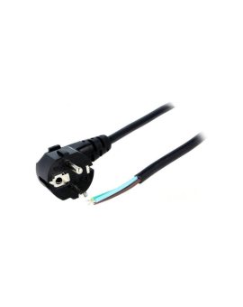 S3-3/07/1.8BK Kabel: 3x0, 75mm2, CEE 7/7 (E/F) wtyk kątowy, 1, 8m
