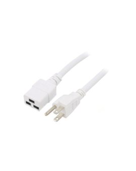 SN318-3/14/3.0WH Kabel: 3x14AWG, IEC C19 żeński,NEMA 5-15 (B) wtyk, 3m