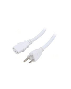 SN45-3/14/1.8WH Kabel: 3x14AWG, IEC C13 żeński,NEMA 5-15 (B) wtyk, 1,8m