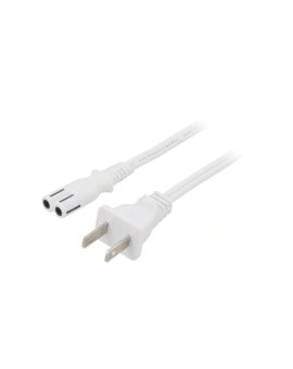 SN36-2/18/1.8WH Kabel: 2x18AWG, IEC C7 żeński, NEMA 1-15 (A) wtyk, 1, 8m, 7A