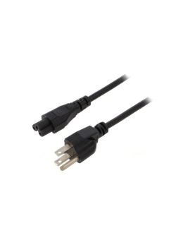 SN22-3/18/1.8BK Kabel: 3x18AWG, IEC C13 żeński,NEMA 5-15 (B) wtyk, 1,8m