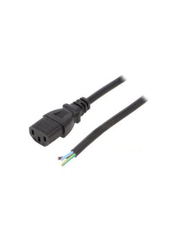 SN31-3/07/1.8BK Kabel: 3x0, 75mm2, IEC C13 żeński, 1, 8m, 10A