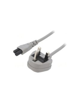 SN33-3/07/1.8GY Kabel: 3x0,75mm2, BS 1363 (G) wtyk,IEC C5 żeński, 1,8m, 3A