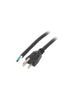 S21-3/16/1BK Kabel: 3x16AWG, NEMA 5-15 (B) wtyk, 1m, 13A