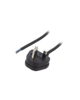 S23-3/10/1BK Kabel: 3x1mm2, BS 1363 (G) wtyk, 1m, 13A