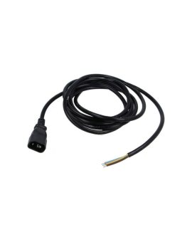 SN13-3/10/1.8BK Kabel: 3x1mm2, IEC C14 męski, 1,8m, 10A, 250V