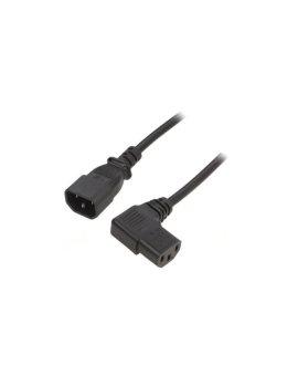 WN114-3/07/1.8BK Kabel: 3x0,75mm2, IEC C13 żeński kątowy prawy,IEC C14 męski