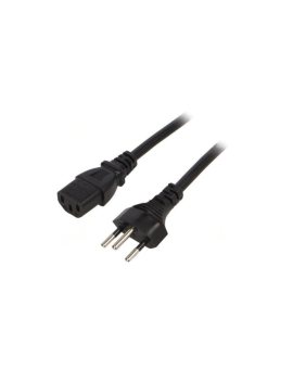SN30-3/10/1.8BK Kabel: 3x1mm2, IEC C13 żeński, SEV-1011 (J) wtyk, 1, 8m, 10A
