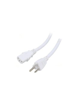 SN45-3/14/5WH Kabel: 3x14AWG, IEC C13 żeński,NEMA 5-15 (B) wtyk, 5m