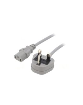 SN23-3/10/1GY Kabel: 3x1mm2, BS 1363 (G) wtyk,IEC C13 żeński, 1m, 3A