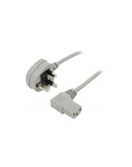 SN24-3/07/1.8GY Kabel: 3x0,75mm2, BS 1363 (G) wtyk,IEC C13 żeński kątowy prawy