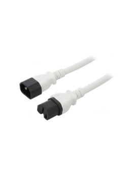 SN28-3/14/1.0WH Kabel: 3x14AWG, IEC C14 męski,IEC C15 żeński, 1m, 15A