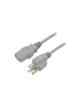 SN22-3/18/1.8GY Kabel: 3x18AWG, IEC C13 żeński,NEMA 5-15 (B) wtyk, 1,8m