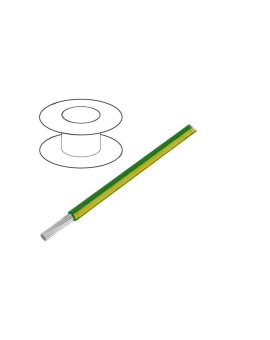 3055-GY001 Przewód HookUp Wire linka Cu d: 18AWG PVC zielono-żółty 300V 305m