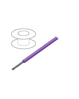 5852-VI001 Przewód HookUp Wire linka Cu d: 28AWG PTFE fioletowy 600V 305m