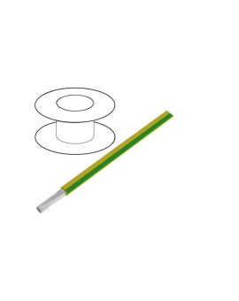 3055-YG001 Przewód HookUp Wire linka Cu d: 18AWG PVC żółto-zielony 300V 305m
