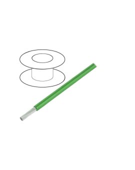 2844/19-GR005 Przewód HookUp Wire linka Cu d: 24AWG PTFE zielony 250V 30,5m
