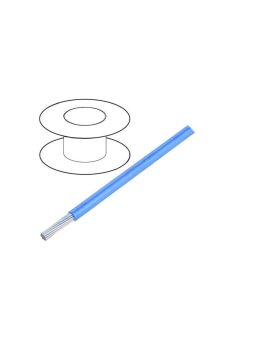 2842/19-BL005 Przewód HookUp Wire linka Cu d: 28AWG PTFE niebieski 250V 30,5m