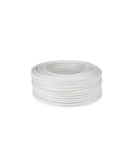 Kabel warsztatowy OWY / H05VV-F 2x0,75mm2 biały 300/500V giętki linka Elektrokabel /25m/