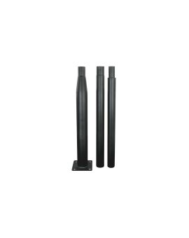 Słup oświetleniowy składany, maszt fi: 60mm 3m podstawa 160x160mm czarny BEMKO