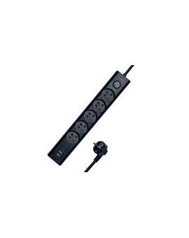 Listwa zasilająca MORRE M408 - 5 gniazd, 2xUSB-C 15W, 2xUSB-A 12W 1,5m