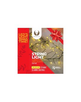 Lampki choinkowe - łańcuch GAŁĄZKA zielona CLF-01 600LED żółte 6m Forever Light