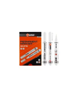 Marker pisak permanentny, biały Polax 4 mm, 10 szt. (49-0061)