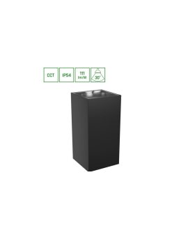TORRE 18W CCT 230V IP54 99x78x162MM CZARNY KWADRATOWA ELEWACYJNA DWUKIERUNKOWE