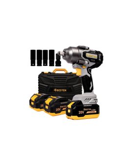 Klucz udarowy akumulatorowy BESTEN BE-2892 bezszczotkowy 20V 750 Nm 3 biegi, Smart-Loosening, 2x4.0Ah B-PRO, LED, walizka
