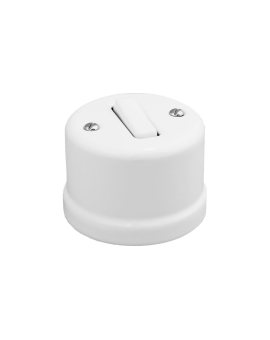 Łącznik dzwonkowy natynkowy Retro ceramic 10A-250V~, biały