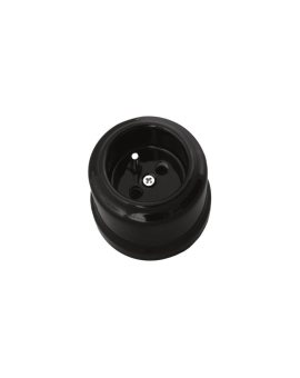 Gniazdo pojedyncze natynkowe 2P+Z Retro ceramic 16A-250V~, czarne