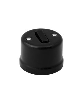 Łącznik pojedynczy natynkowy Retro ceramic 10A-250V~, czarny
