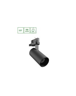 ANDROMEDA PRIME NA SZYNOPRZEWÓD 3F 3CCT 16W 230V 25st IP20 śr. 63x134x184mm CZARNY SPECTRUM