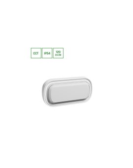 PASTILO 15W 3CCT 230V 120st IP54 IK10 266x137x47mm BIAŁY OWALNA