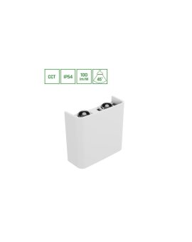 LUNARIX 2 KINKIET 4W CCT 230V IP54 RA90 110X100X40MM BIAŁY ŚWIECI GÓRA/DÓŁ