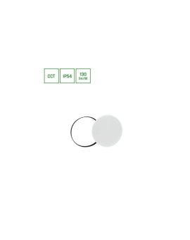NYMPHEA BLACK i WHITE RINGS 24W CCT 230V 115st IP54 FI320x52 BIAŁY/CZARNY OKRĄGŁA