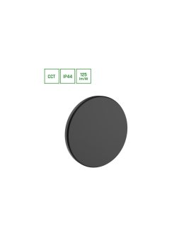 PIATTA 9W CCT 230V IP44 120x47MM CZARNY OKRĄGŁA ELEWACYJNA
