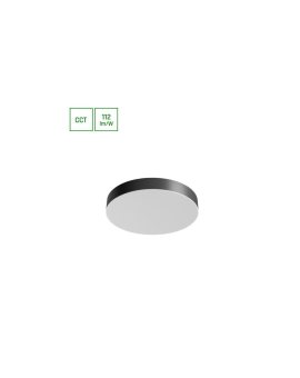 NYMPHEA OPTIMA BLACK 24W CCT 230V 120ST IP20 FI300X50MM BIAŁY CZARNY OKRĄGŁA
