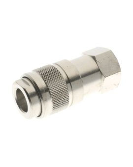 Adapter gwintowany prosty gwint – rura BSP 1/4 żeńskie BSP 1/4 żeńskie RS PRO Złączka prosta 1/4 in BSP Female