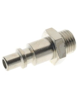 Adapter gwintowany prosty gwint – rura RS PRO 1/4 in Male rodzaj Męski Gwintowany, rura Mosiądz niklowany 1/4in
