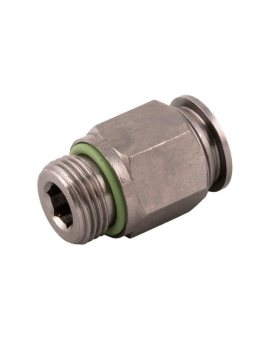 Adapter gwintowany prosty gwint – rura RS PRO 1/8 in Male rodzaj Męski Gwintowany, rura Mosiądz niklowany 1/8in