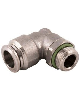 Adapter gwintowany typu kolanko gwint – rura RS PRO M5 męskie rodzaj Męski Gwintowany, rura Mosiądz niklowany M5